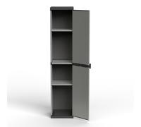Kreher Armoire haute technique avec-& Plaque de fond et 3 étagères (dont 2 réglables) - Extra Stable, facile, idéal pour la maison ou le jardin
