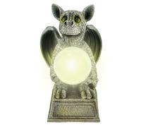 Kremers Schatzkiste Figurine de Dragon avec Boule Solaire 30 cm - Figurine de Jardin - Dragon - Cadeau