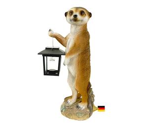 Kremers Schatzkiste Figurine de jardin Eddy avec lanterne solaire 38 cm