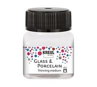 KREUL 16273 - Glass & Porcelain Diluant pour Peinture incolore, 20 ML Verre, médium pour diluer Les peintures pour Verre et Porcelaine, pour des Effets de Couleur de Type Aquarelle