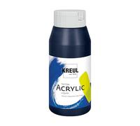 KREUL 17025 - Solo Goya Triton Peinture Acrylique Bleu foncé, Flacon de 750 ML, séchage Rapide et Mat, Peinture à Base d'eau, qualité Studio, Bon Pouvoir Couvrant et Bon rendement