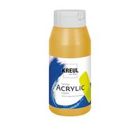 KREUL 17030 - Solo Goya Triton Peinture Acrylique Or, Flacon de 750 ML, séchage Rapide et Mat, Peinture à Base d'eau, qualité Studio, Bon Pouvoir Couvrant et Bon rendement, Gold