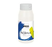 KREUL 17033 - Solo Goya Triton Peinture acrylique Blanc (Mischweiß) Flacon de 750 ml Séchage rapide avec un aspect mat Qualité étude Peinture à base d’eau polyvalente, opaque et économique