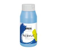 KREUL 17036 - Solo Goya Triton Peinture Acrylique Bleu Clair, Flacon de 750 ML, séchage Rapide et Mat, Peinture à Base d'eau, qualité Studio, Bon Pouvoir Couvrant et Bon rendement