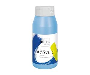 KREUL 17036 - Solo Goya Triton Peinture Acrylique Bleu Clair, Flacon de 750 ML, séchage Rapide et Mat, Peinture à Base d'eau, qualité Studio, Bon Pouvoir Couvrant et Bon rendement