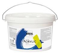 KREUL 17217 - Solo Goya Triton Seau de peinture acrylique de 2 500 ml Blanc Séchage rapide avec un aspect mat Qualité étude Peinture à base d’eau polyvalente, opaque et économique