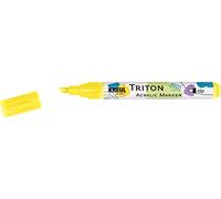 Kreul 17826 - Triton Acrylic Marker edge, citron, pointe biseautée, épaisseur de trait env. 1 à 4 mm, à base d'eau, marqueur acrylique pour la création de papier, bois, pierre, etc.