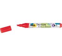 KREUL 17827 - Triton Acrylic Marker edge, rouge cerise, pointe biseautée, épaisseur de trait env. 1 à 4 mm, à base d'eau, marqueur acrylique pour la création sur papier, bois, pierre, etc.