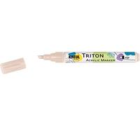 KREUL 17831 - Triton Acrylic Marker edge, beige, pointe biseautée, épaisseur de trait env. 1 à 4 mm, à base d'eau, marqueur acrylique pour décorer le papier, le bois, la pierre, etc.