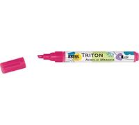 Kreul 17840 - Triton Acrylic Marker edge, magenta, pointe biseautée, épaisseur de trait env. 1 à 4 mm, à base d'eau, marqueur acrylique pour la création de papier, bois, pierre, etc.