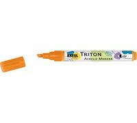 KREUL 17862 - Triton Acrylic Marker edge, orange fluorescent, pointe biseautée, épaisseur de trait env. 1 à 4 mm, marqueur acrylique pour décorer le papier, le bois, la pierre et bien plus encore