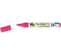 Kreul 17863 - Triton Acrylic Marker edge, rose fluorescent, pointe biseautée, épaisseur de trait env. 1 à 4 mm, marqueur acrylique pour décorer le papier, le bois, la pierre et bien plus encore