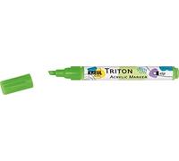 Kreul 17864 - Triton Acrylic Marker edge, vert fluorescent, pointe biseautée, épaisseur de trait env. 1 à 4 mm, marqueur acrylique pour décorer le papier, le bois, la pierre et bien plus encore