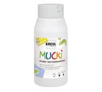 KREUL 24392 - MUCKI Colle pour serviettes enfants 750 ml - Colle spéciale enfants lavable pour la technique des serviettes avec des propriétés sensitives