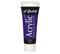 KREUL 28310 - El Greco Acrylic, tube de 75 ml en violet, peinture acrylique brillante, hautement pigmentée, qualité d'étude, peut être peinte avec du beurre, pour une peinture pâteuse
