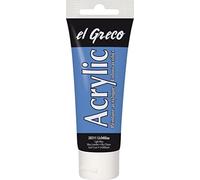 Kreul 28311 - El Greco Acrylic, tube de 75 ml en bleu clair, peinture acrylique brillante hautement pigmentée de qualité étude, peut être peinte avec du beurre, pour une peinture pâteuse