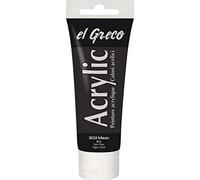 KREUL Peinture acrylique El Greco 28324 – Noir 75 ml – Brillante, riche en pigments