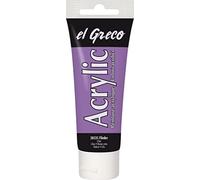 KREUL 28335 - El Greco Acrylic, tube de 75 ml en lilas, peinture acrylique brillante hautement pigmentée, qualité d'étude, peut être peinte avec du beurre, pour la peinture pâteuse
