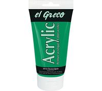 KREUL 28516 - El Greco Acrylic, tube de 150 ml en vert oxyde de chrome, peinture acrylique brillante hautement pigmentée, peut être peinte avec du beurre, pour une peinture pâteuse