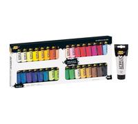 KREUL 35604-84173 - Solo Goya Acrylic Set avec 32 Couleurs en Tubes de 20 ML y Compris 100 ML en Blanc, Peinture Acrylique crémeuse de qualité étude, à Base d'eau, séchage Mat, résistant à l'eau