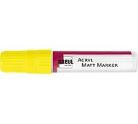KREUL 46212 - Acryl Matt Marker XXL, avec pointe biseautée env. 15 mm, jaune, peinture acrylique permanente mate à base d'eau, pour éléments puristes