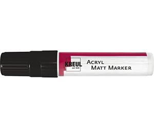 Kreul 46219 - Acryl Matt Marker XXL, avec Pointe biseautée env. 15 mm, Noir, Peinture Acrylique permanente Mate à Base d'eau, pour éléments puristes
