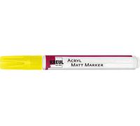 KREUL 46232 - Acryl Matt Marker Medium, avec pointe ogive env. 2-4 mm, jaune, peinture acrylique permanente mate à base d'eau, pour des accents filigranes