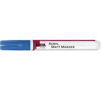 KREUL 46237 - Acryl Matt Marker Medium, avec pointe ogive env. 2-4 mm, bleu, peinture acrylique permanente mate à base d'eau, pour des accents filigranes