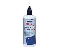 KREUL 49602 - Colle pour pierres précieuses, flacon de 125 ml, à base d'eau, sèche en transparence, avec buse fine pour un collage précis des pierres précieuses