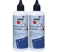 KREUL 49602 - Hobby Line Colle pour pierres décoratives Flacon de 125 ml Colle à base d’eau avec un embout fin pour un collage très précis des pierres Transparente une fois sèche (Lot de 2)