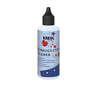 KREUL 49603 - Colle pour pierres précieuses, 80 ml, lavable jusqu'à 30 °C, sèche en transparence, sans solvant, à base d'eau, pour fixer des pierres précieuses