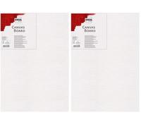 Kreul 602030 - Canvas Board, Dimensions env. 20 x 30 cm, Carton à Peindre pour Peinture Acrylique et Gouache, contrecollé avec Une Toile, idéal pour Les débutants (Lot de 2)