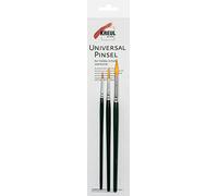 KREUL 721030 - Pinceaux universels Basic Synthetics Set, 3 pinceaux Ronds dans Les Tailles 2, 5 et 8 en Poils de Nylon Fins, pour Les Loisirs, l'école et l'art