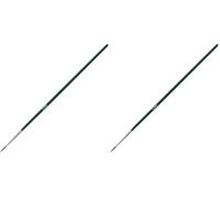 Kreul 722900-Pinceau synthétique Universel en Fourrure de Poney, Rond, Taille du Tissu, Acrylique et pour Affiches, peintures pour Verre et Porcelaine, Vert, Taille 0 (Lot de 2)