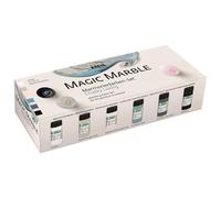 KREUL 73613 - Peinture marbrée Magic Marble, Chalky Living Set, 6 x 20 ml peinture pour marbrer par trempage le bois, le verre, le plastique, le papier et le polystyrène