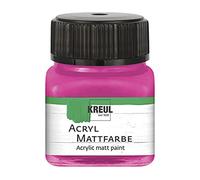 KREUL 75211 - Peinture acrylique mate rose dans un verre de 20 ml, couvrante crémeuse et à séchage rapide à base d'eau, adaptée à de nombreuses surfaces différentes
