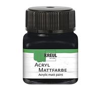 KREUL 75220 - Peinture acrylique mate, noir en pot de 20 ml, peinture crémeuse et couvrante, séchage rapide, à base d'eau, convient à de nombreux supports différents