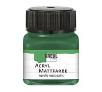 KREUL 75222 - Peinture acrylique mat, vert dans un verre de 20 ml, peinture crémeuse à séchage rapide à base d'eau, convient à de nombreuses surfaces différentes