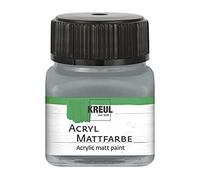 KREUL 75227 - Peinture acrylique mate, gris-bleu en pot de 20 ml, peinture à base d'eau, couvrante et crémeuse, séchage rapide, convient à de nombreux supports différents