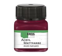 KREUL 75269 - Peinture acrylique mate, rouge vin en pot de 20 ml, peinture crémeuse et couvrante, séchage rapide, à base d'eau, convient à de nombreux supports différents