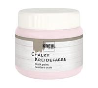 KREUL 75313 - Peinture à la craie Chalky, Mademoiselle Rosé en pot plastique de 150 ml, couleur douce - mate, couvrant comme une crème, séchage rapide, pour des effets à l'aspect usé
