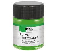 KREUL 75510 - Peinture acrylique mate, vert clair en pot de 50 ml, peinture à base d'eau, couvrante et crémeuse, séchage rapide, convient à de nombreux supports différents