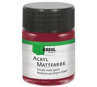 KREUL 75569 - Peinture acrylique mate, rouge vin en pot de 50 ml, peinture crémeuse et couvrante, séchage rapide, à base d'eau, convient à de nombreux supports différents