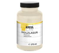 Kreul 78201 - Lasure Acrylique pour Bois aux Couleurs intenses, 275 ML Verre Plastique Blanc, pour Bois Naturel Non traité et papiers naturels absorbants, Fluide - Peinture Liquide à Base d'eau