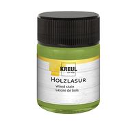 KREUL 78511 - Lasure acrylique pour bois aux couleurs intenses, pot de 50 ml en pistache, pour bois naturel non traité et papiers naturels absorbants, fluide - peinture liquide à base d'eau