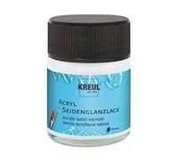 KREUL 79402 - Vernis acrylique satiné, transparent, flacon en verre de 50 ml, à base d'eau, vernis de protection et de finition pour peintures, résistant aux intempéries sous certaines conditions