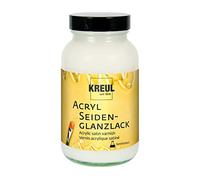 KREUL 79408 - Vernis acrylique satiné à base de résine synthétique, flacon en verre de 250 ml, transparent, vernis de protection et de finition pour peintures, convient pour l'intérieur et l'extérieur