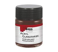 KREUL 79511-50 ml Peinture acrylique brillante brun foncé, peinture acrylique lisse pour peindre et bricoler, à base d'eau, résistante à la salive, séchage rapide et opaque