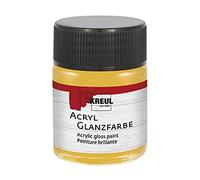 Kreul 79515 - Peinture Acrylique Brillante, 50 ML Verre en Or, Peinture Acrylique Brillante et Lisse pour Peindre et bricoler, à Base d'eau, résistante à la salive, séchage Rapide et Opaque