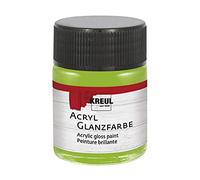 KREUL 79517 - 50 ml Peinture acrylique brillante vert tilleul, peinture acrylique lisse pour peindre et bricoler, à base d'eau, résistante à la salive, séchage rapide et opaque